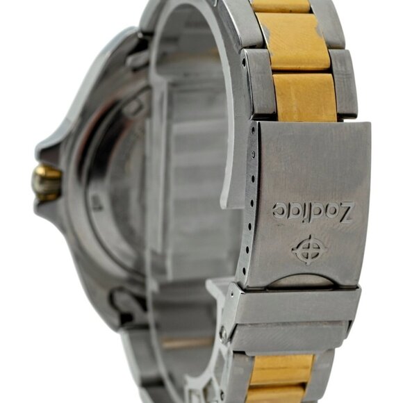 Zodiac 42mm Men's Professional Red Dot Black Dial Two Tone Dive Watch - Picture 5 of 7